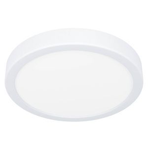 Plafonnier salle de bain blanc en plastique, Geraldo, 17W, 3000K LED, IP44