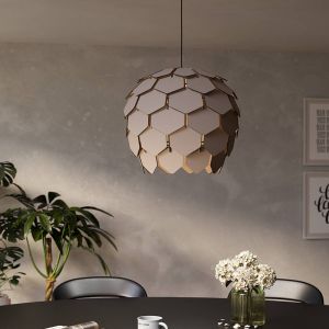Suspension grise en bois, Latoya