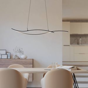 Suspension noire en acier, Tevin, 20W, 4000K LED