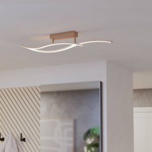 Plafonnier marron en acier, Tevin, 12W, 4000K LED