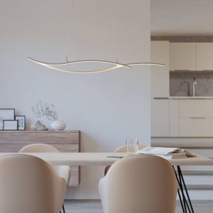 Suspension marronne en acier, Tevin, 20W, 4000K LED