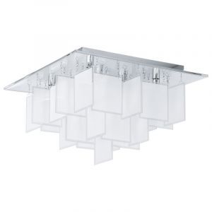 Lampe plafond chromée en verre, Sil