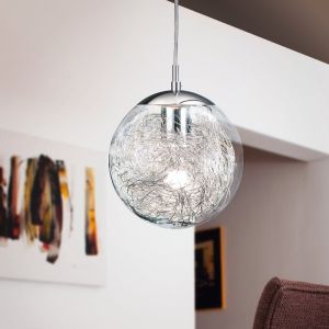 Suspension chromée en verre, Zakria