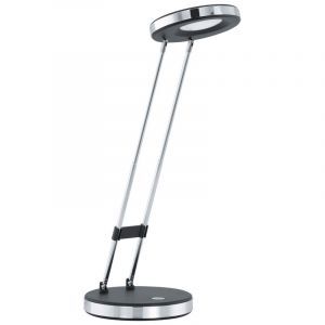 Lampe de bureau noire en plastique, Arie, 3W, 3000K LED, avec interrupteur