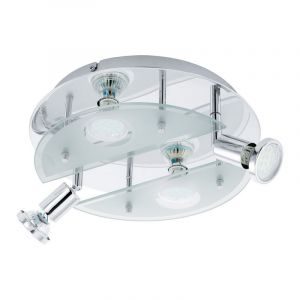Spot plafond chromé en verre, Lusie