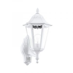 Applique extérieur avec détecteur de mouvement blanche en aluminium, Leanna, IP44