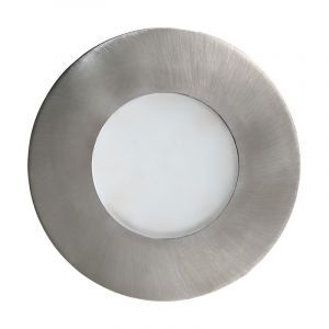 Spot encastré argenté en verre, Margarita, IP65