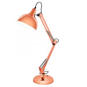 Lampe de bureau cuivre en métal, Josha, avec interrupteur