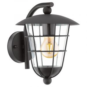 Luminaire extérieur noir en plastique, Alise, IP44