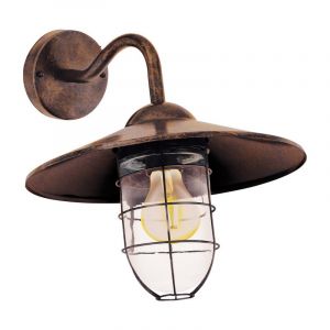 Luminaire extérieur cuivre en acier, Alyena, IP44