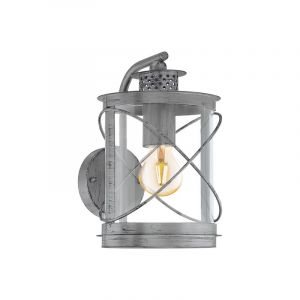 Luminaire extérieur argenté en plastique, Alisia, IP44