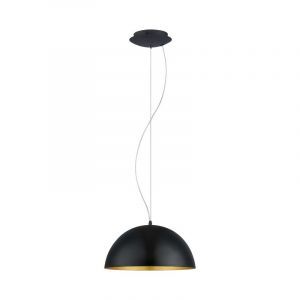 Suspension demi-sphère dorée en métal, Geneva