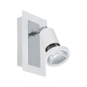 Spot plafond chromé en acier, Tisha, avec interrupteur