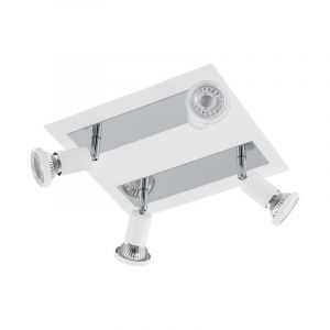 Spot plafond chromé en acier, Tisha