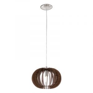 Suspension marronne en bois, Kiran