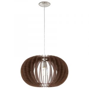 Suspension marronne en bois, Kiran