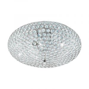 Plafonnier chromé en verre, Annamarie