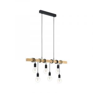 Suspension en bois noire, Anton
