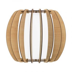 Applique murale crème en bois, Kiran