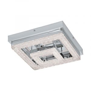 Plafonnier chromé en plastique, Arjo, 12W, 3000K LED