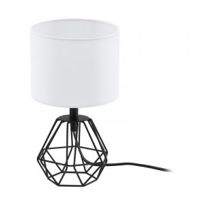 Lampe de table noire en tissu, Acri, avec interrupteur