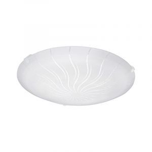 Plafonnier blanc en verre, Bennet, 11W, 3000K LED
