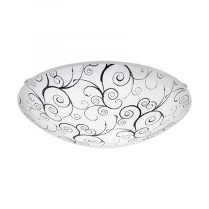 Plafonnier blanc en verre, Bennet, 11W, 3000K LED