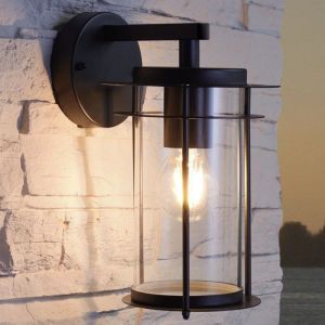 Luminaire extérieur noir en verre, Bijou, IP44