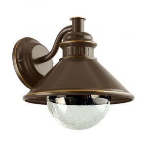 Luminaire extérieur marronne en verre, Bircan, IP44