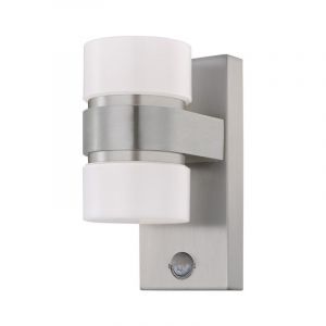 Applique extérieur avec détecteur de mouvement anthracite en plastique, Birte, IP44