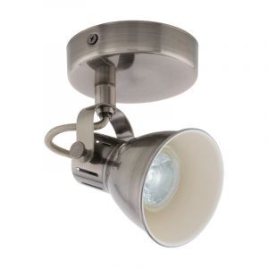 Spot plafond crème en acier, Tinke