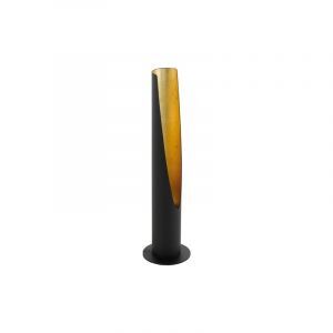 Lampe de table dorée en acier, Aloysius, avec interrupteur