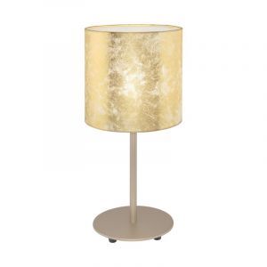 Lampe de table beige en métal, Megan, avec interrupteur
