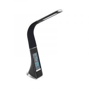 Lampe de bureau noire en plastique, Malissa, 3W, 5000K LED, avec interrupteur