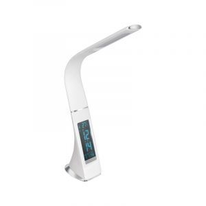 Lampe de bureau blanche en plastique, Malissa, 3W, 5000K LED, avec interrupteur