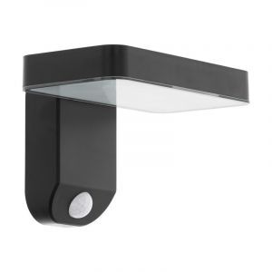 Applique solaire extérieur noire en plastique, Fulco, 5W, 3000K LED, IP44