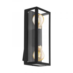 Luminaire extérieur noir en acier, Alihan, IP44