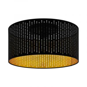 Lampe plafond noire en acier, Yori