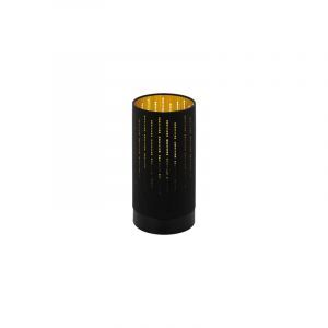 Lampe de table noire en acier, Yori, avec interrupteur