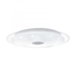 Lampe plafond transparente en acier, Dunya, 24W, couleur réglable LED