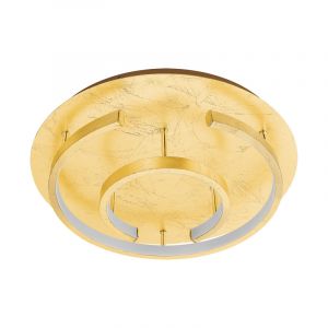 Lampe plafond dorée en acier, Sameer, 18W, 3000K LED