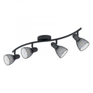 Spot plafond noir en acier, Madelene