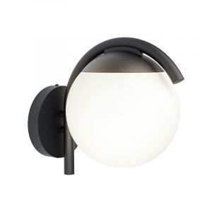 Luminaire extérieur noire en acier, Lynne, IP44