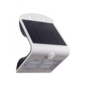 Applique extérieur avec détecteur de mouvement blanche en plastique, Lydie, 3,2W, couleur réglable LED, IP54