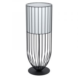 Lampe de table noire en acier, Josip, avec interrupteur
