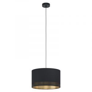 Suspension noire en tissu, Niko