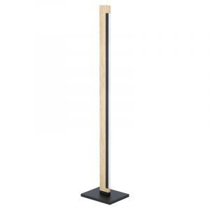 Lampadaire en bois marron, Ludovica, 22W, 3000K LED, avec interrupteur