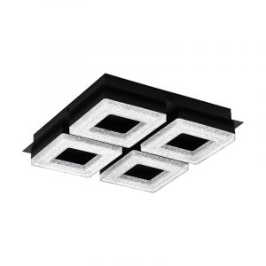 Lampe plafond noire en acier, Arjo, 4W, 3000K LED