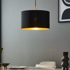 Suspension noire en tissu, Kelsey