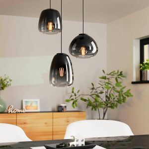 Suspension noire en verre, Yolanda